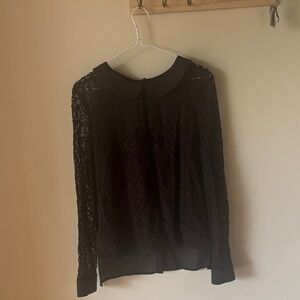 Elegant Black Lace Women's Top